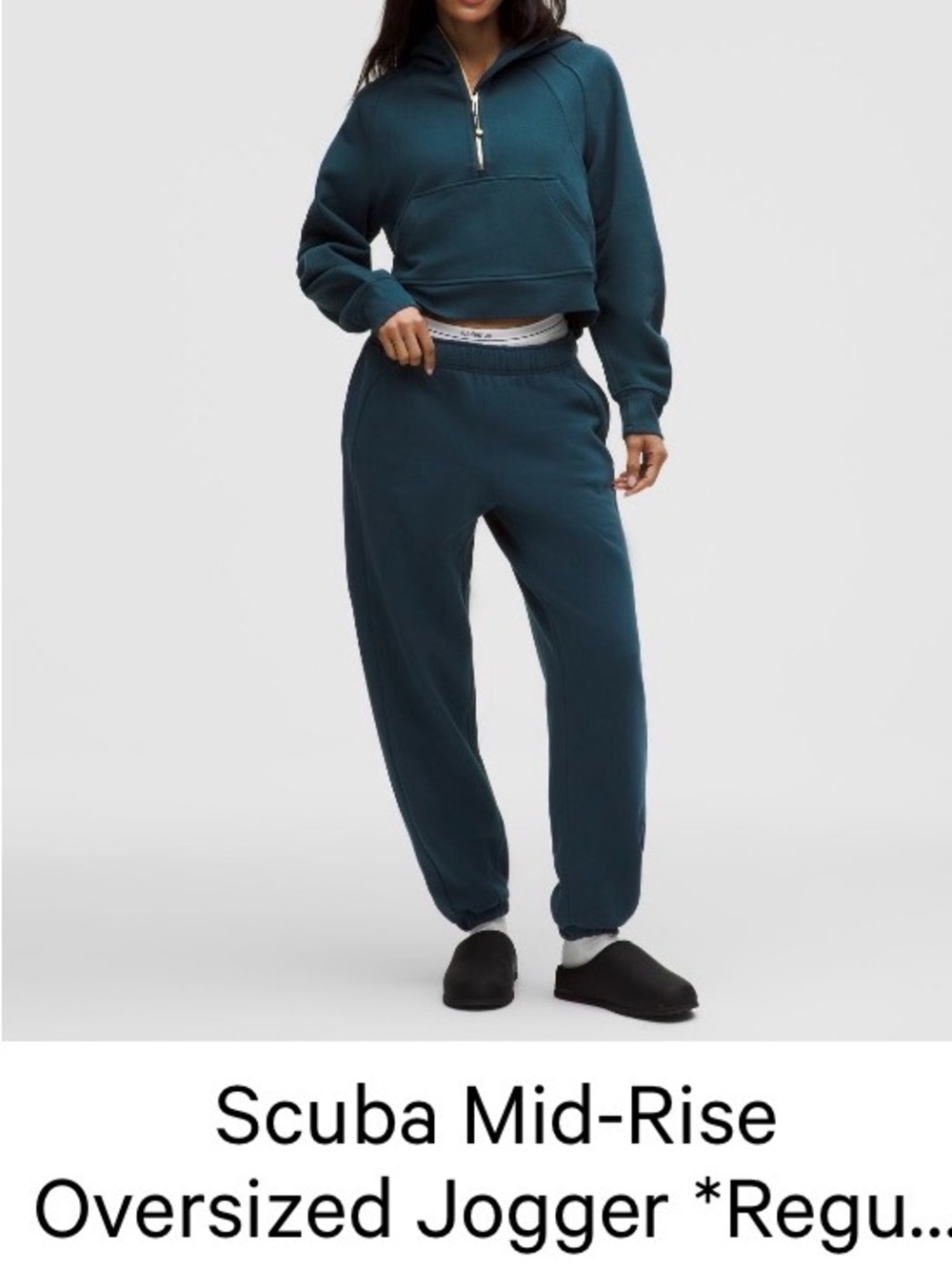 Lululemon Scuba Mid rise oversized Jogger indochine Blue